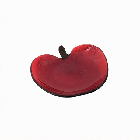 Piattino mela rosso cm20 in vetro