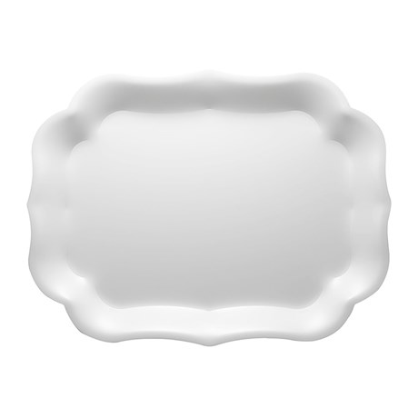 Vassoio Della Robbia in plastica bianca